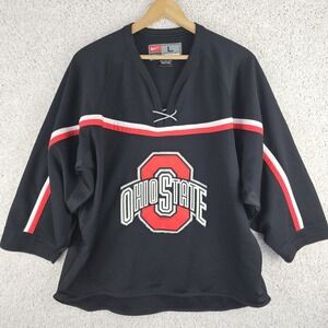 Vintage Y2K Nike Ohio State Buckeyes College Hockey Jersey Size Large